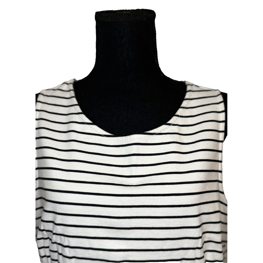 Old Navy Striped Sleeveless Knit Mini Dress Black & White Size XL Nautical - Picture 5 of 12